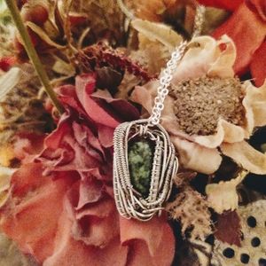 Ruby Zoisite Freeform Wrap Pendant